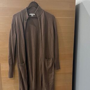 Athleta Long Tan Cardigan with Pockets